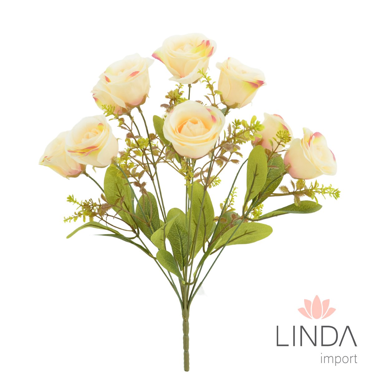 Buquê de Rosas Botão C/10 Galhos 44CM Mix de Cores JN08