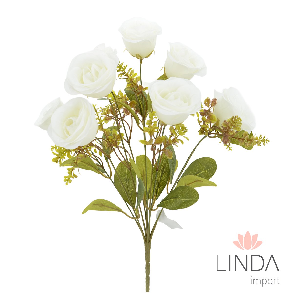 Buquê de Rosas Botão C/10 Galhos 44CM Mix de Cores JN08