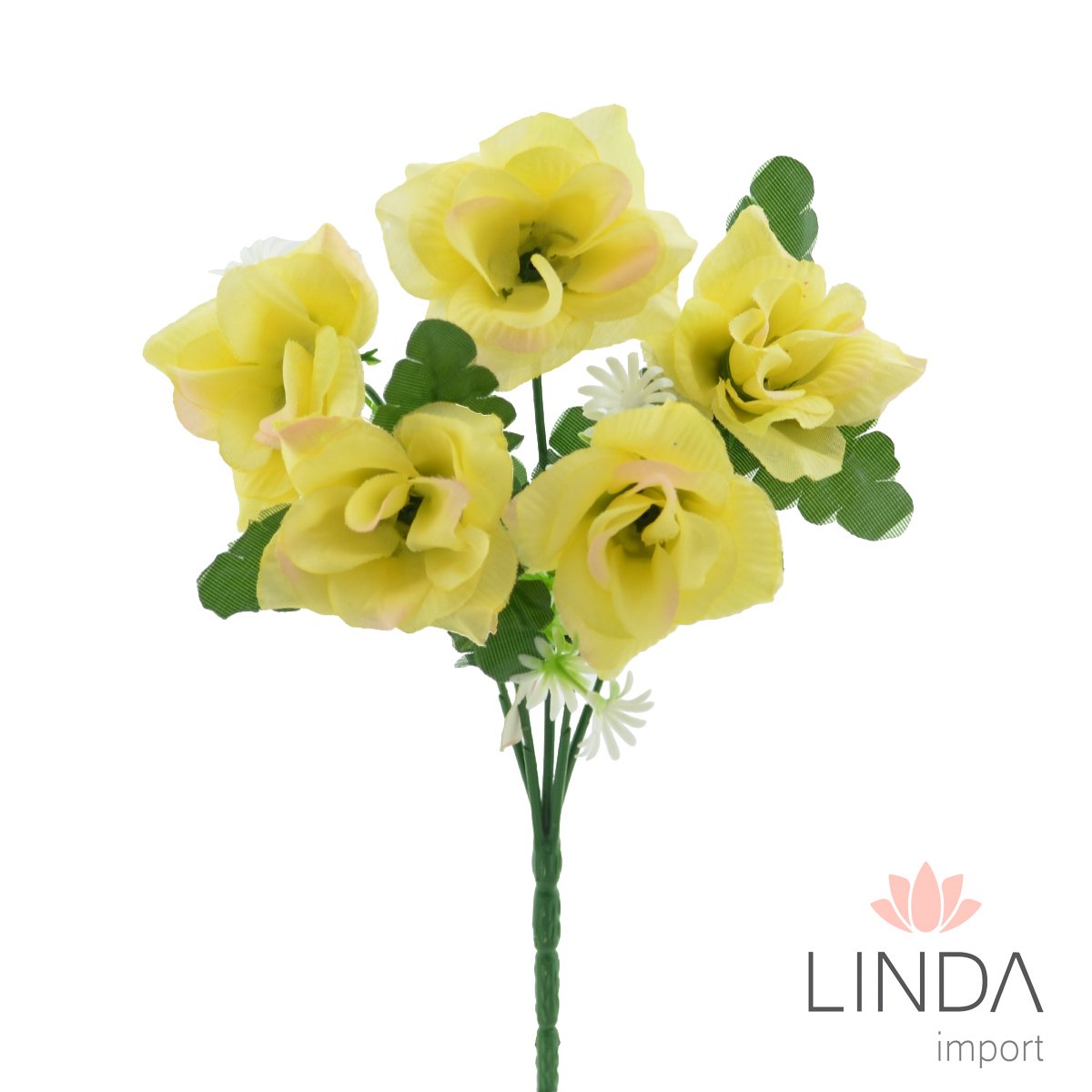 Mini Buquê de Rosas C/5 Galhos 30CM Mix de Cores JN10