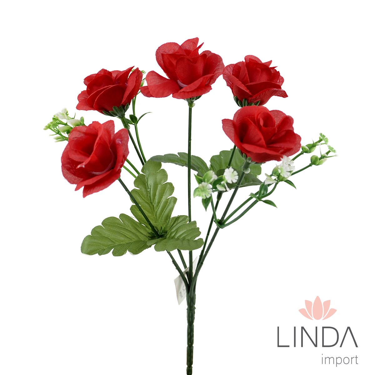 Mini Buquê de Rosas C/5 Galhos 30CM Mix de Cores JN11