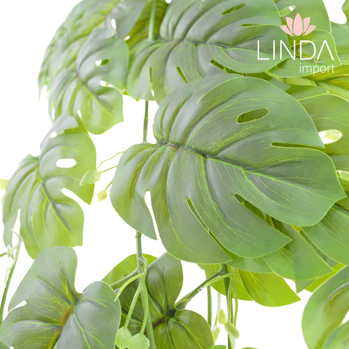 Pendente Verde Costela de Adão C/5 Galhos 80CM KF04