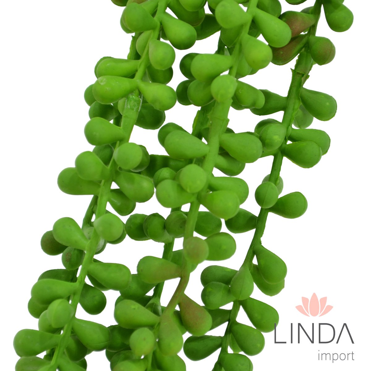 Pendente Verde Suculenta Rosário C/5 Galhos 66CM Ki16