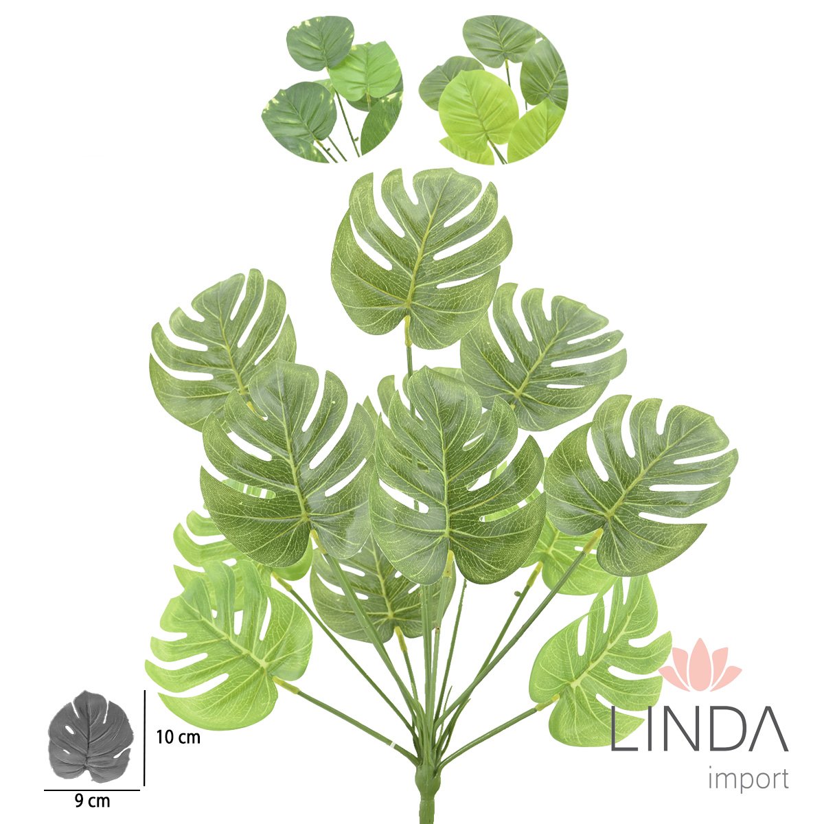 Planta Folhagens Desmontada 36CM Mix de Cores KP01