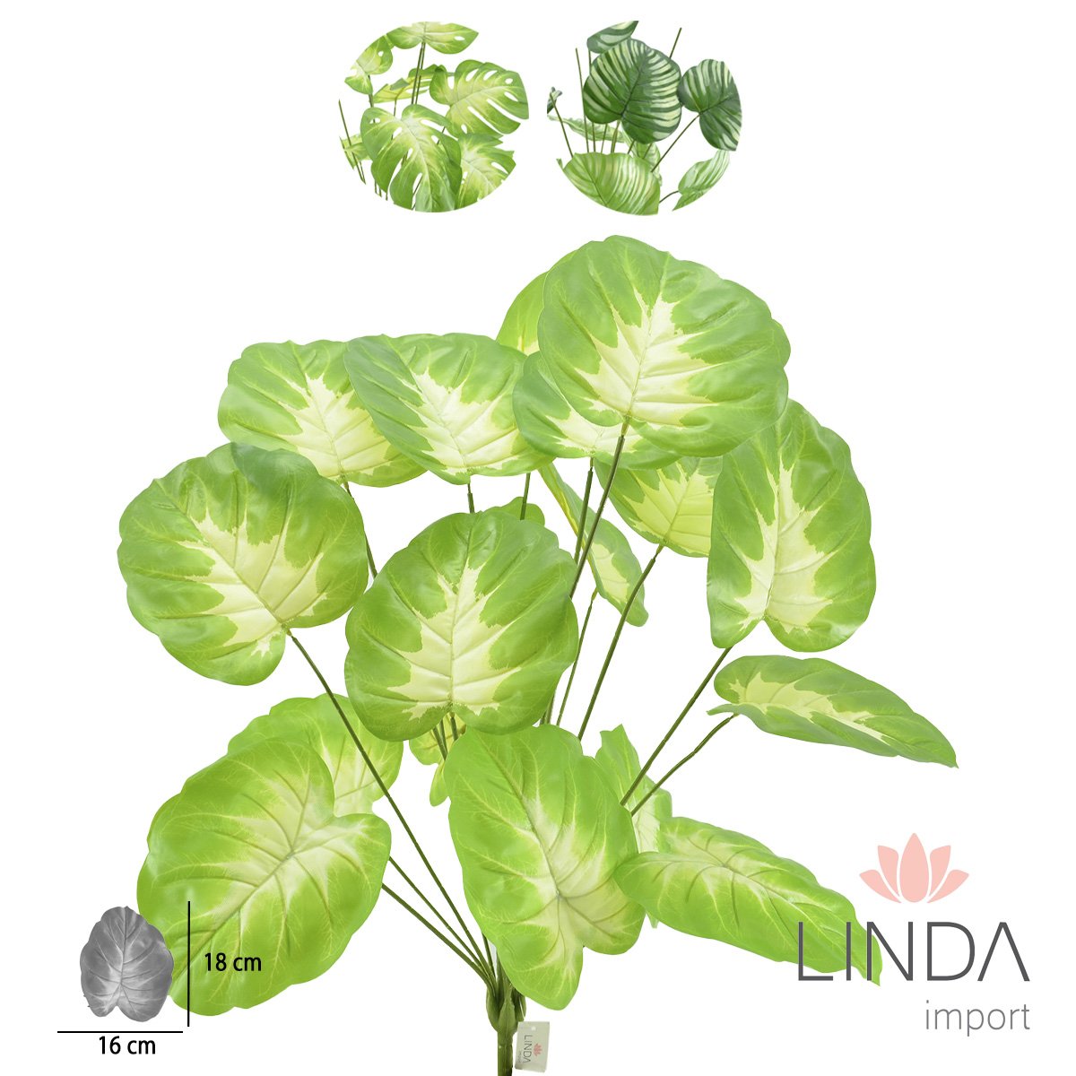 Planta Folhagens Desmontada 63CM Mix de Cores KP02