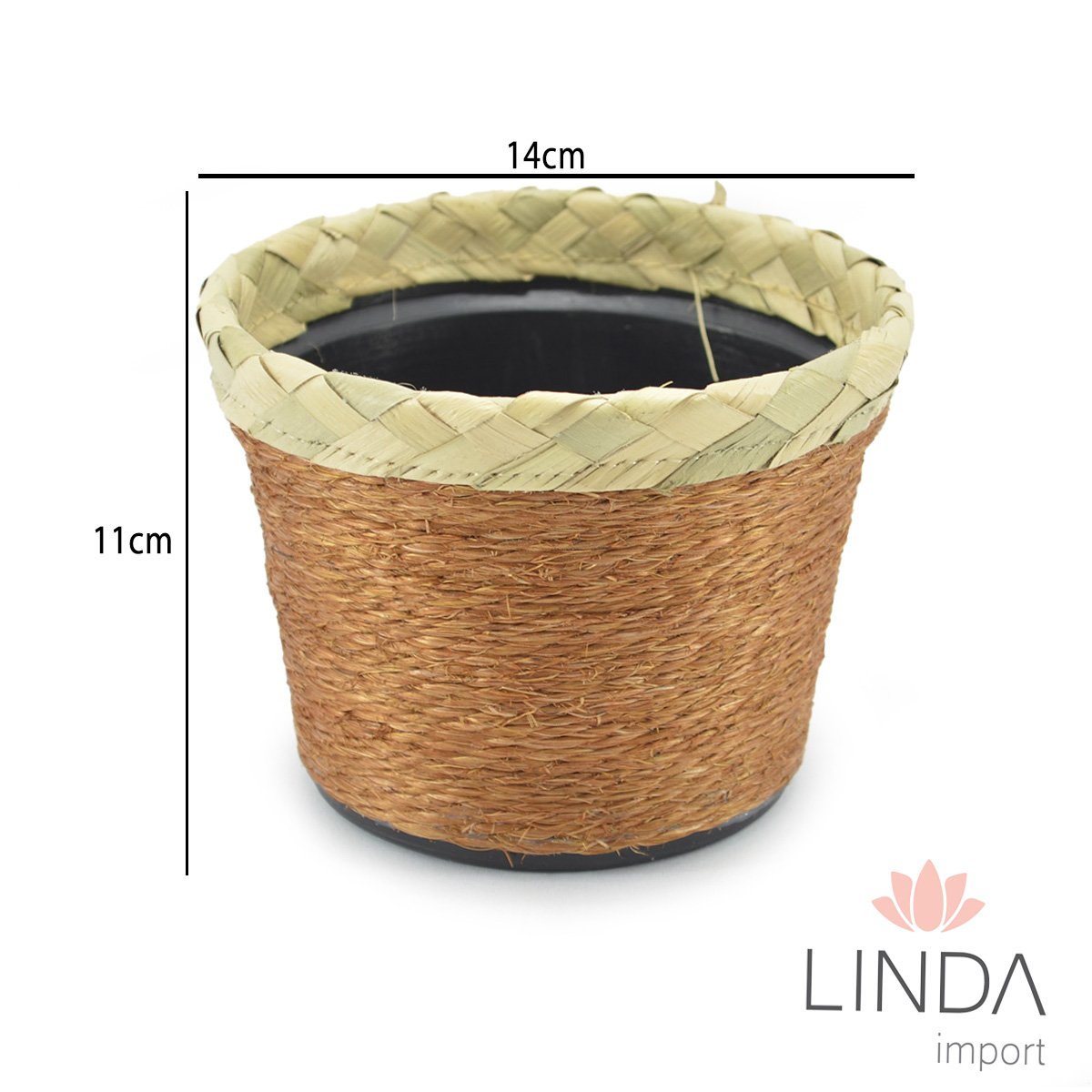 Cachepot de Sisal 11X14 Ferrugem La24