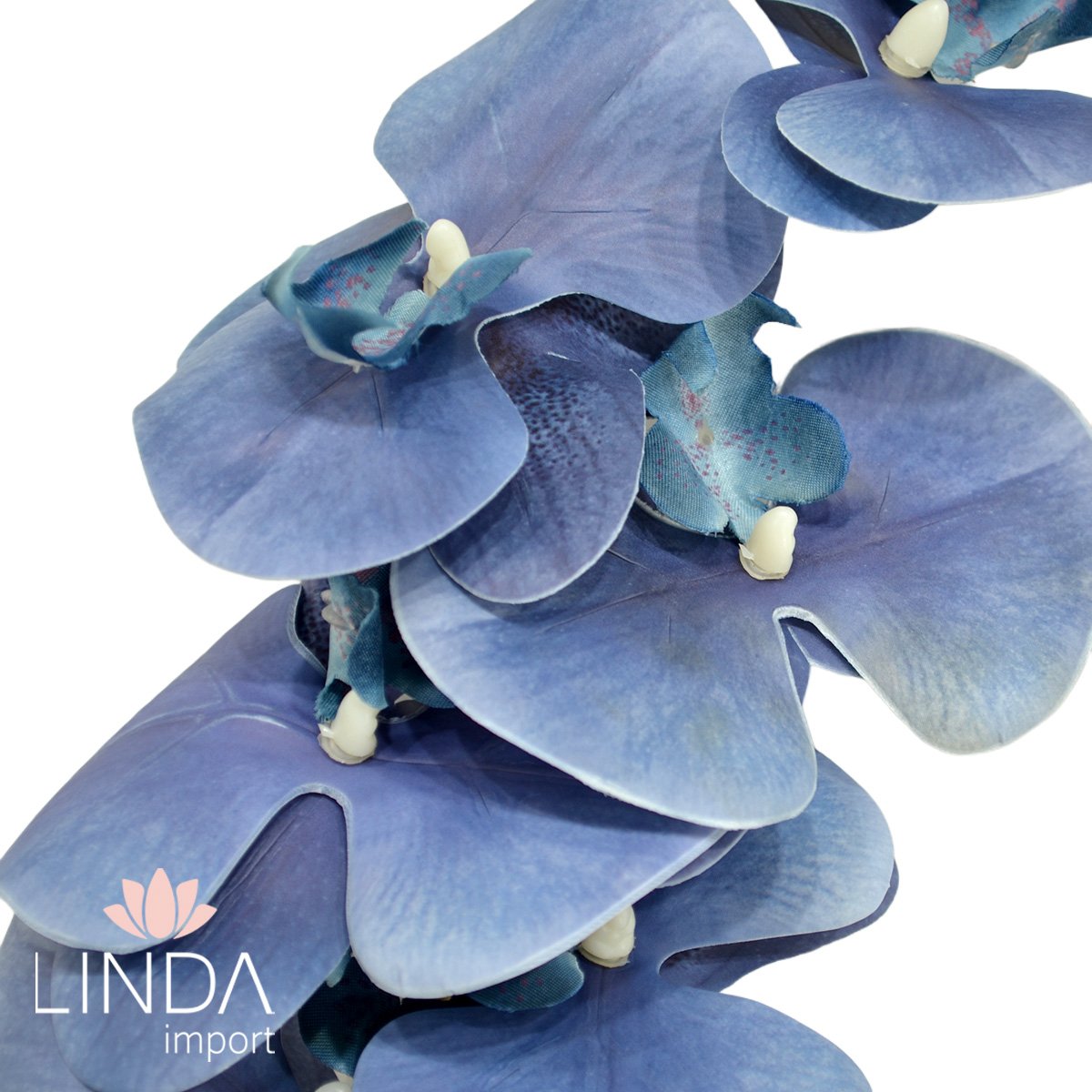 Haste de Orquídea Azul Marinho C/9 Galhos 106CM MC56