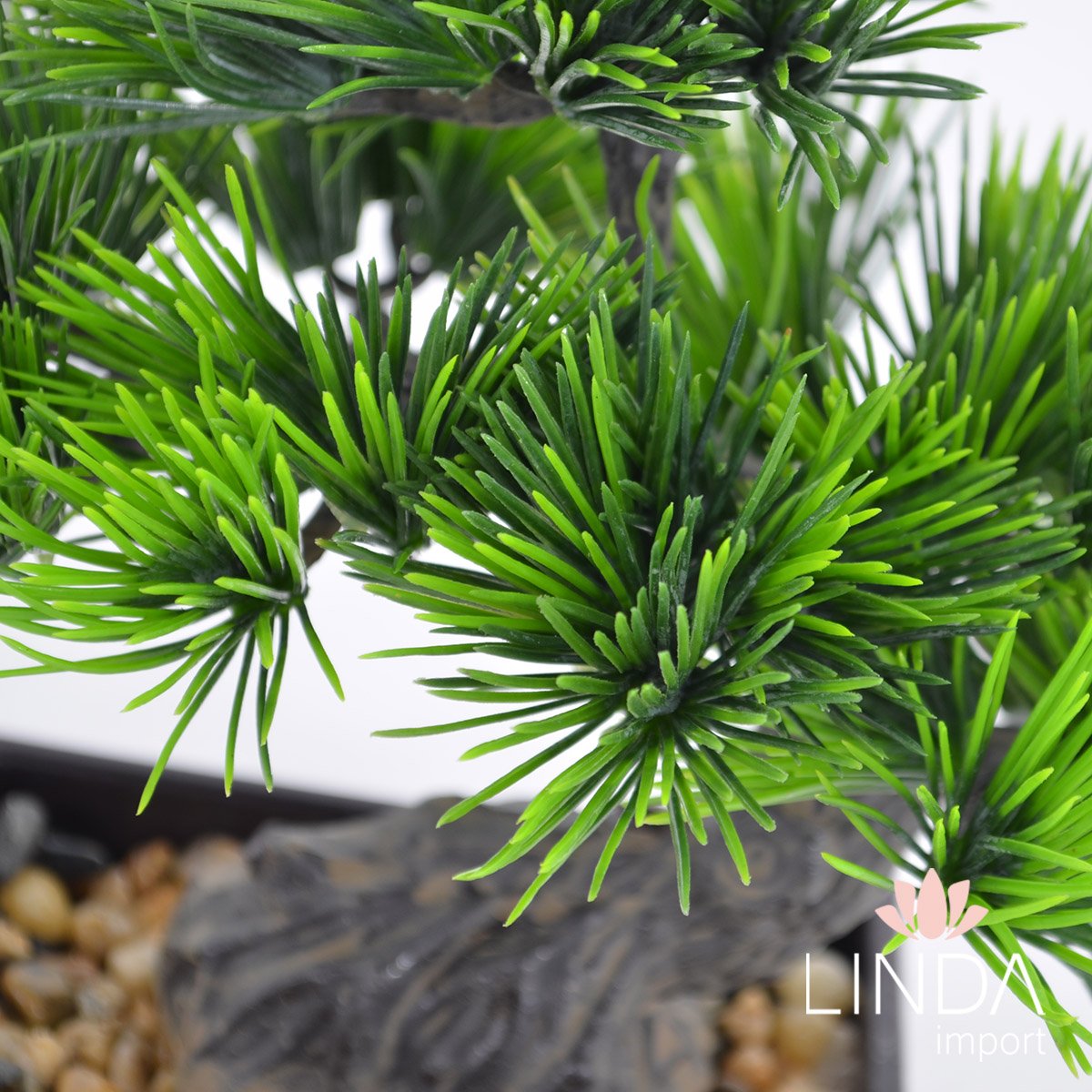 Bonsai Pinheiro Artificial C/Vaso 22CM Oe02