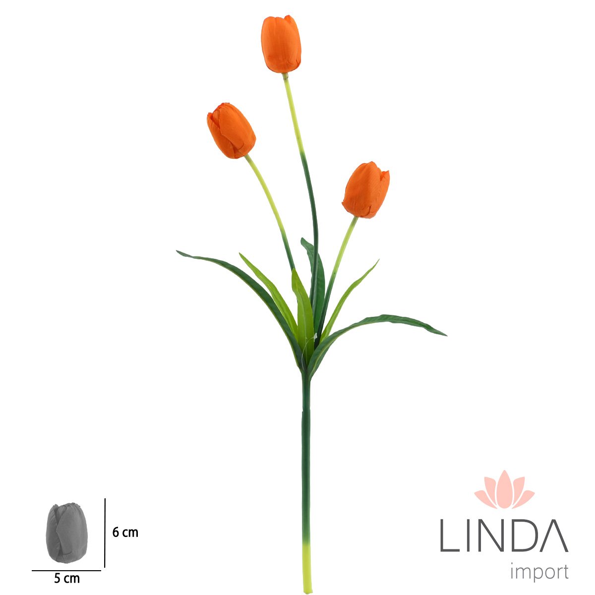 Haste de Tulipa C/3 Galhos 72CM Ox01