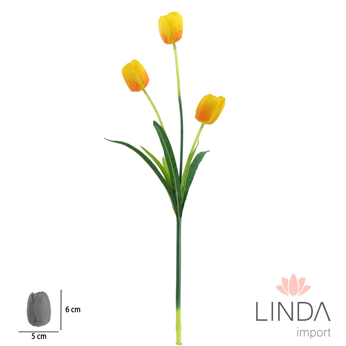 Haste de Tulipa C/3 Galhos 72CM Ox01