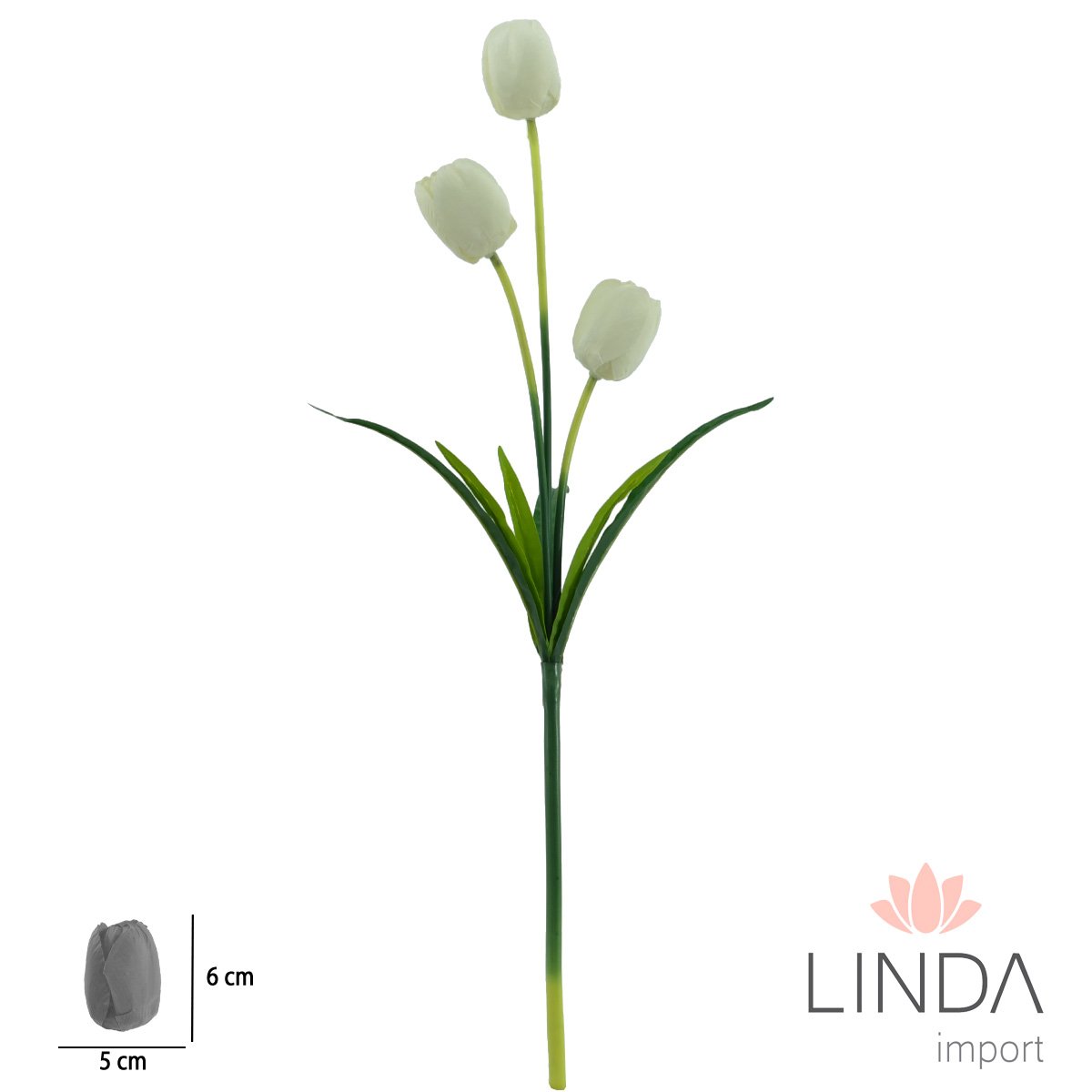 Haste de Tulipa C/3 Galhos 72CM Ox01