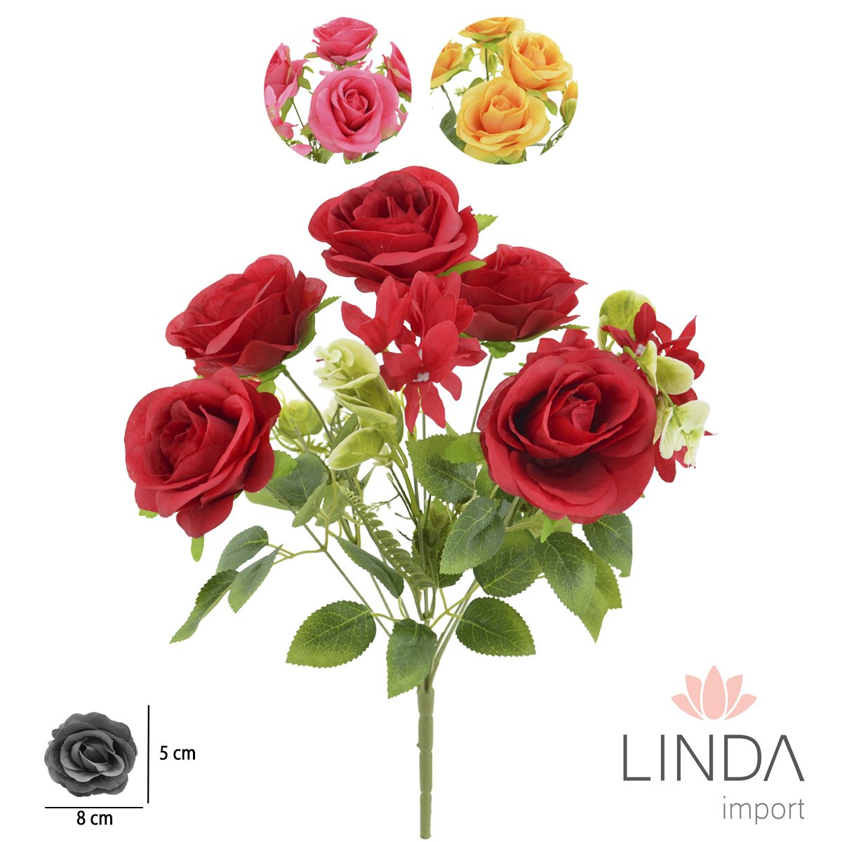 Buquê de Rosas C/9 Galhos 43CM PC06