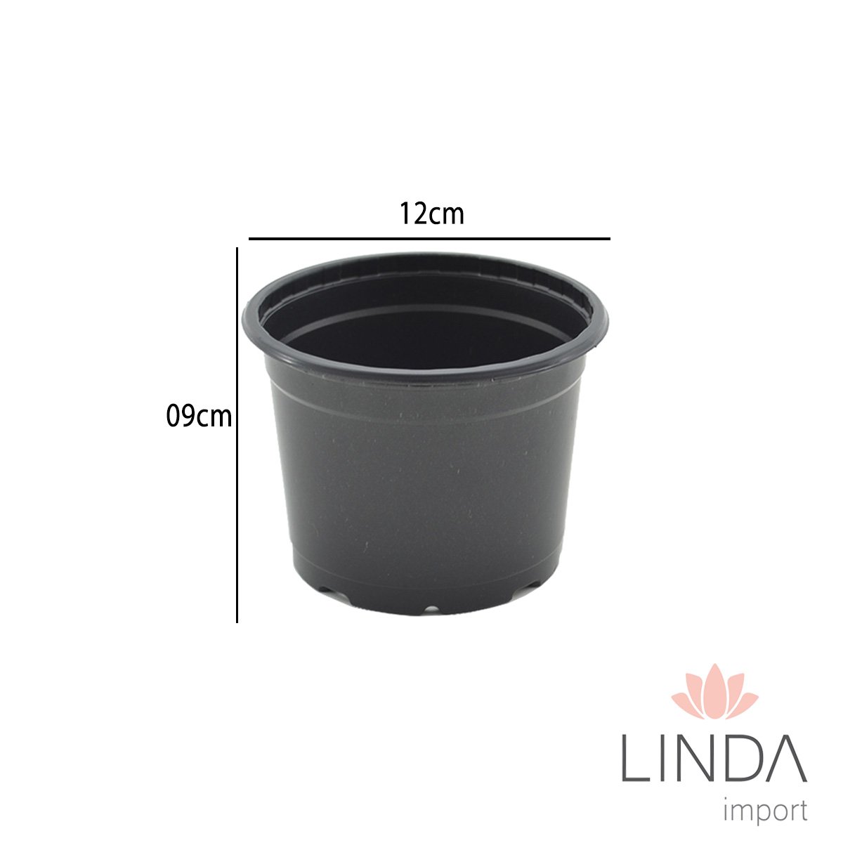 Vaso Redondo NP13 12X9 Preto PG02