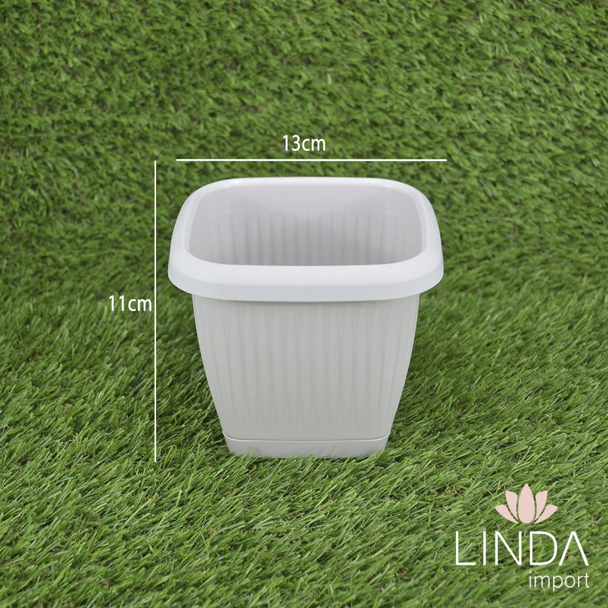 Vaso Quadrado Prato 13X11 1L PJ04