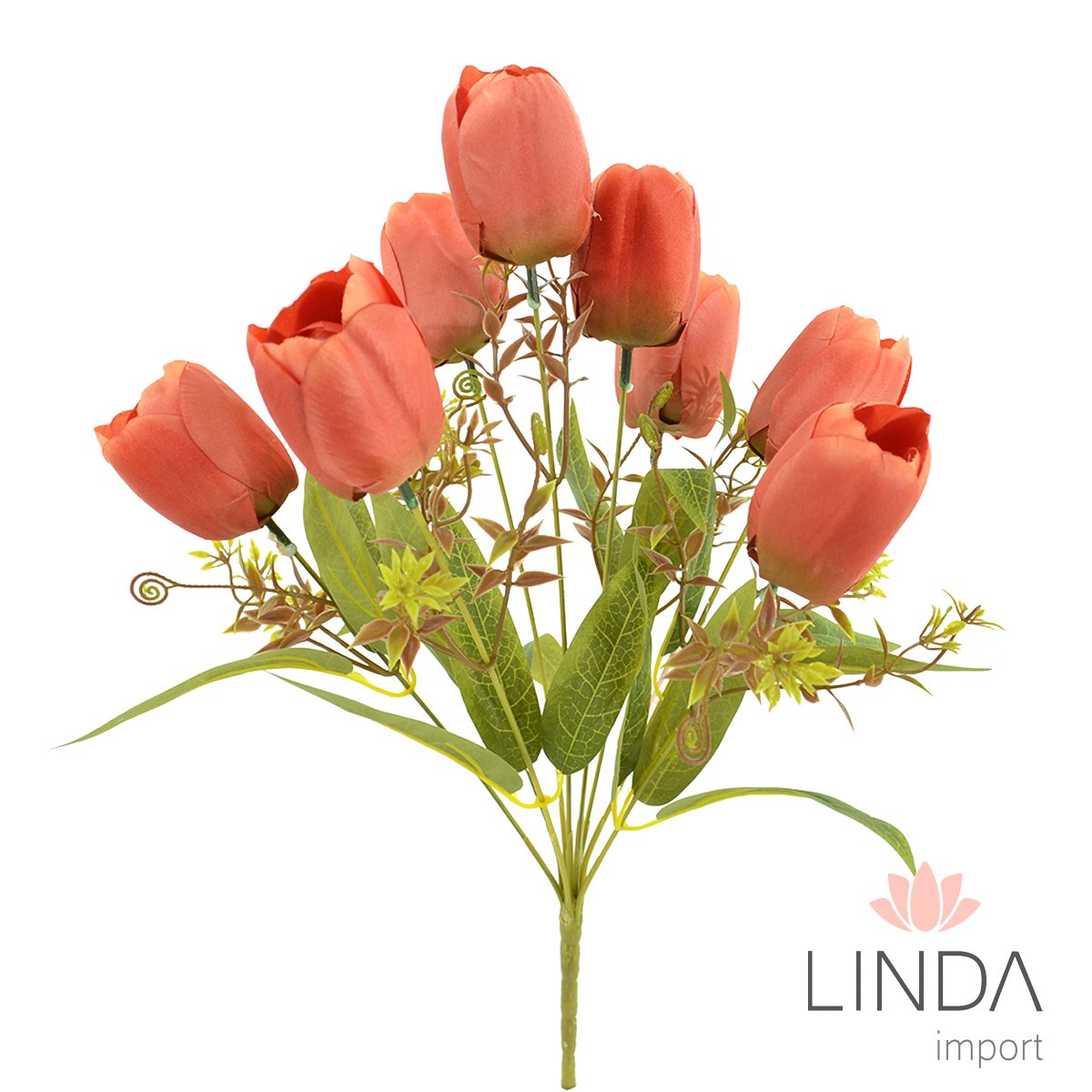 Buquê de Tulipas C/9 Galhos 41CM Mix de Cores PQ01