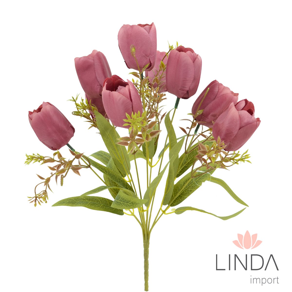 Buquê de Tulipas C/9 Galhos 41CM Mix de Cores PQ01