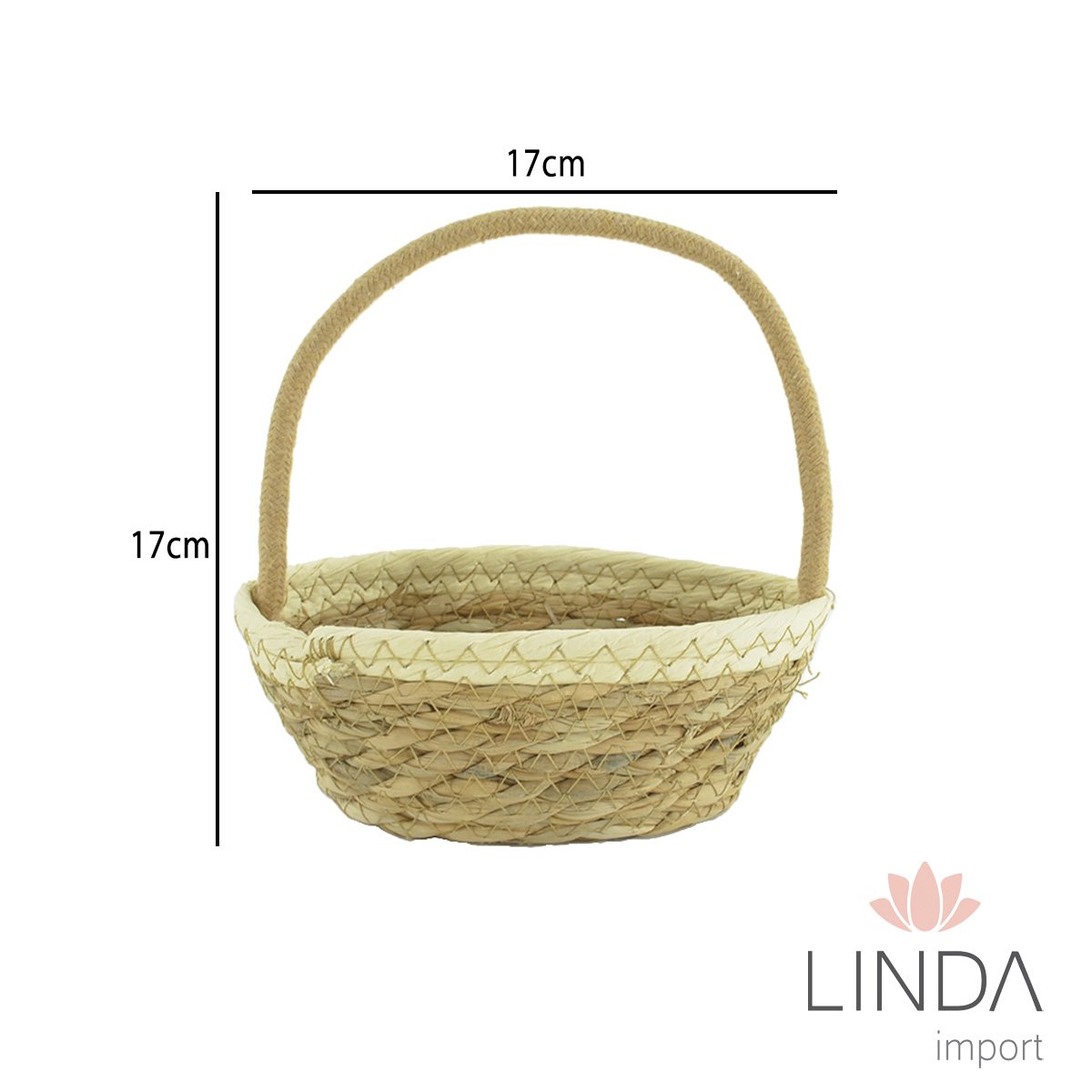 Cesta Sisal Decorativa 17X10X17CM QD01