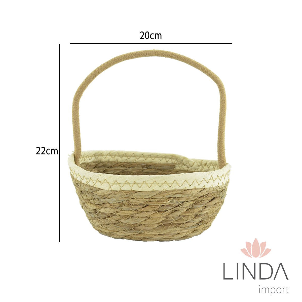 Cesta Sisal Decorativa 20X13X22CM QD02