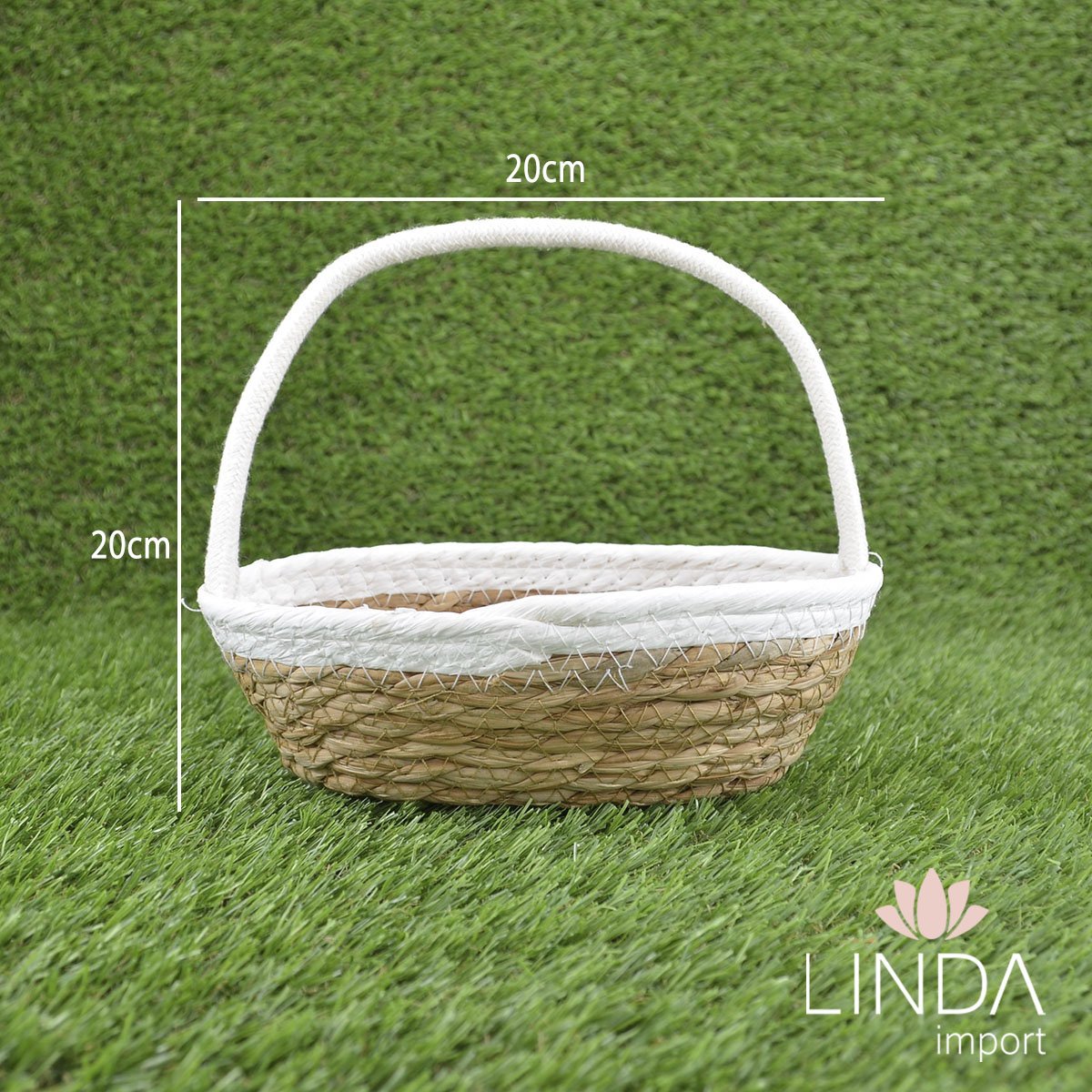 Cesta Sisal Decorativa 20X12X20CM QD03