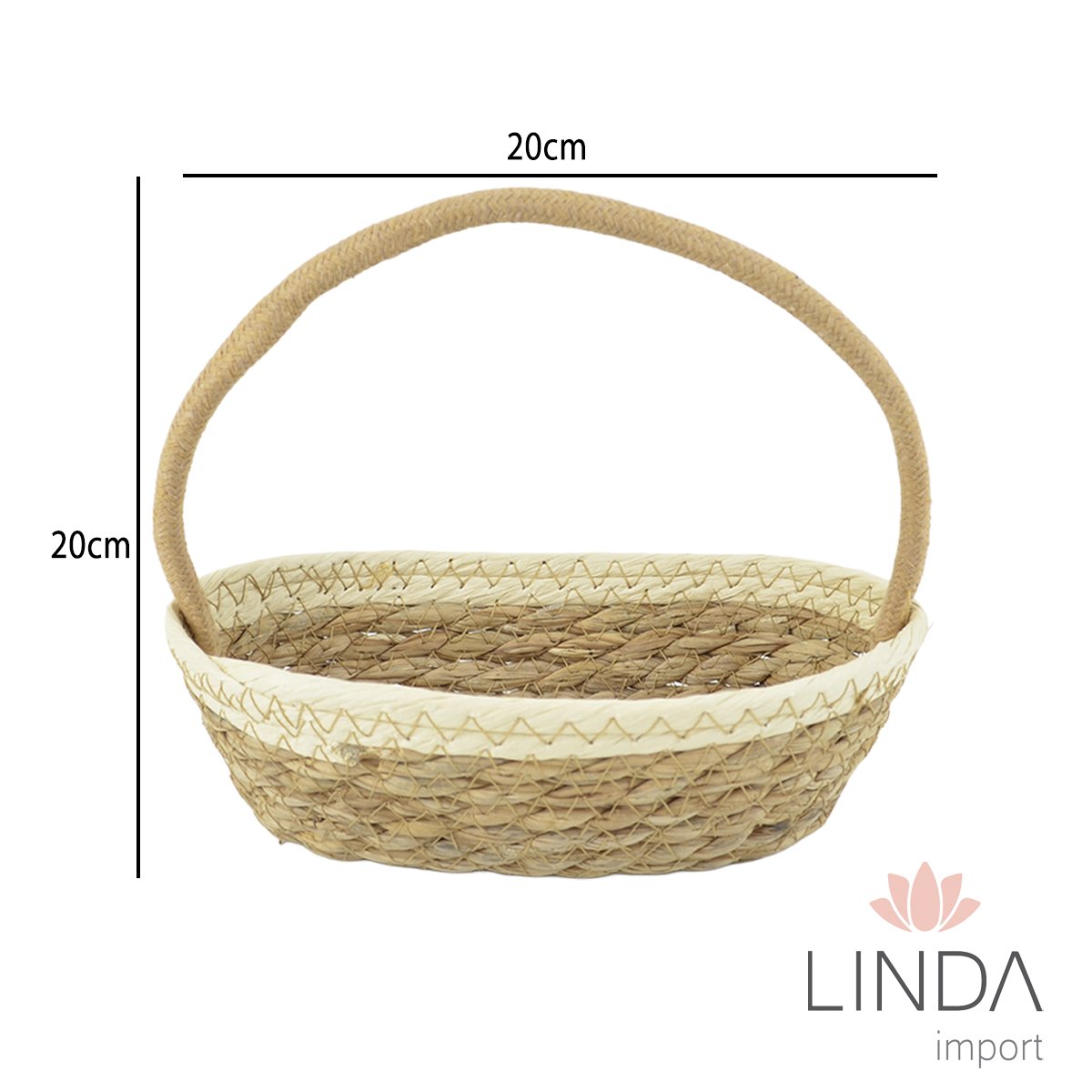 Cesta Sisal Decorativa 20X12X20CM QD03