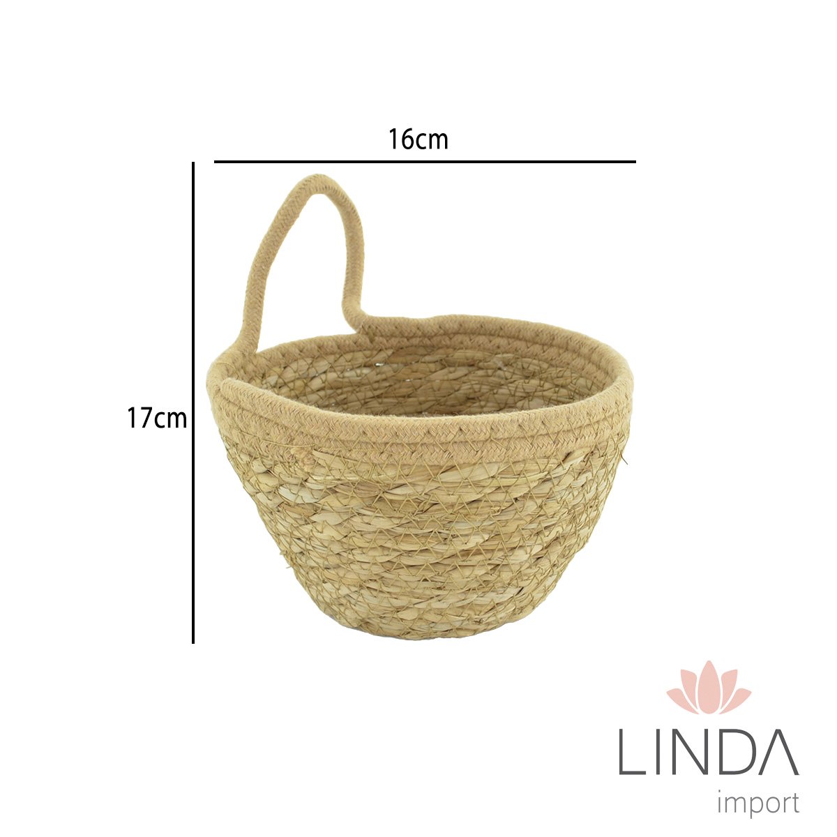 Cesta Sisal Decorativa 16X17CM QD04