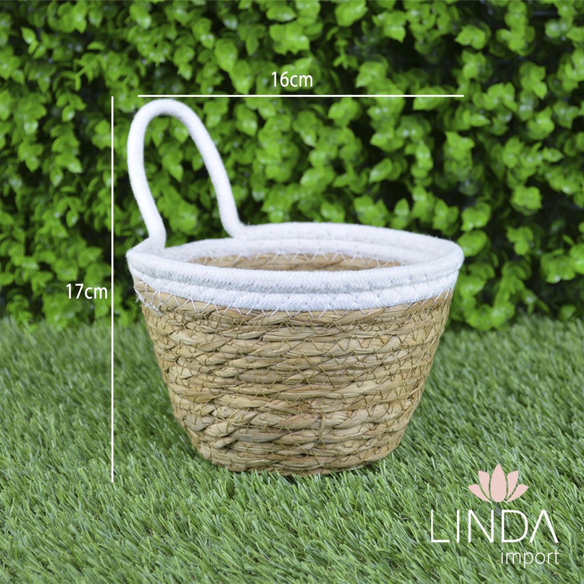 Cesta Sisal Decorativa 16X17CM QD04
