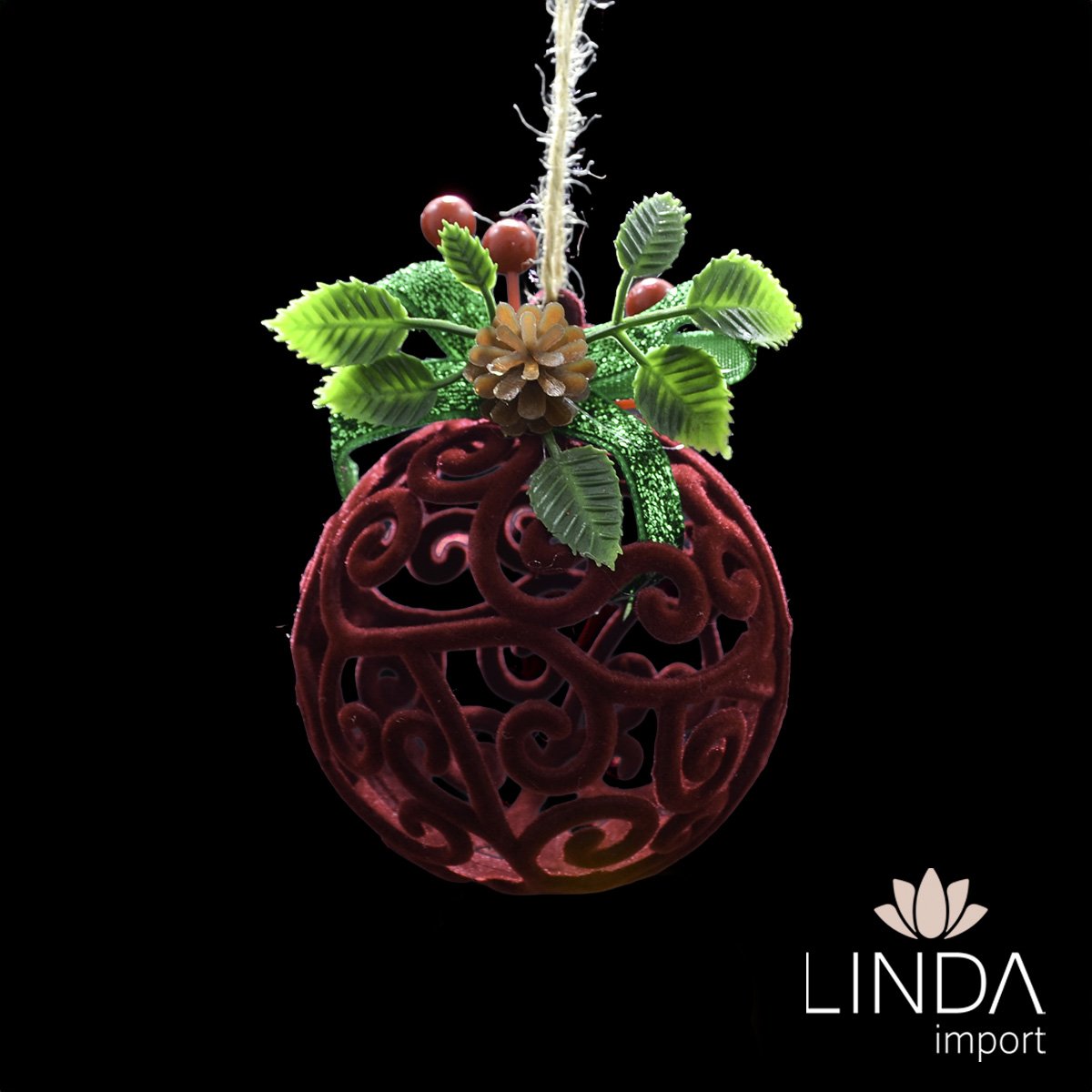 Bola de Natal Kit C/3 8CM Qo02