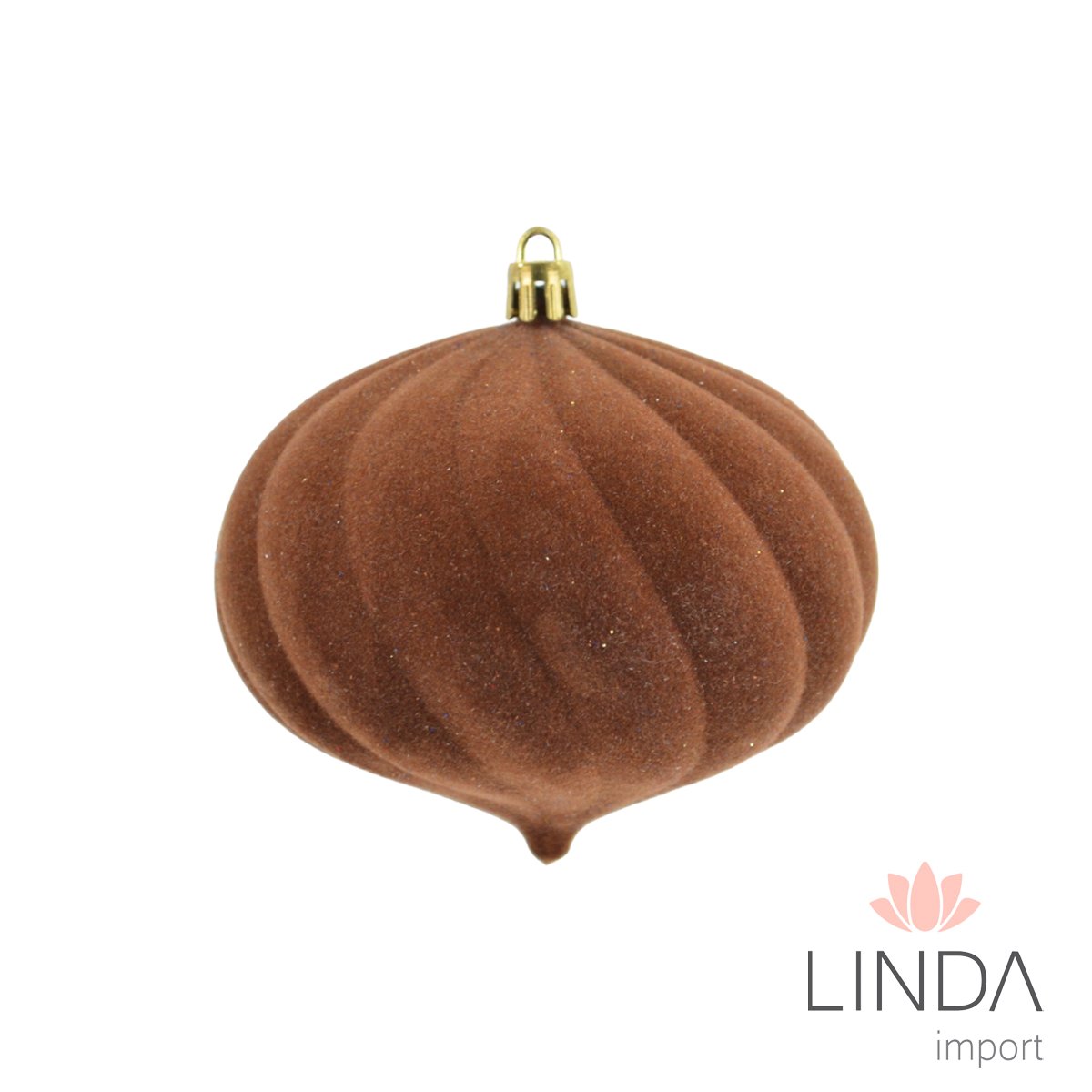 Bola de Natal Kit C/6 10CM Veludo Qo14