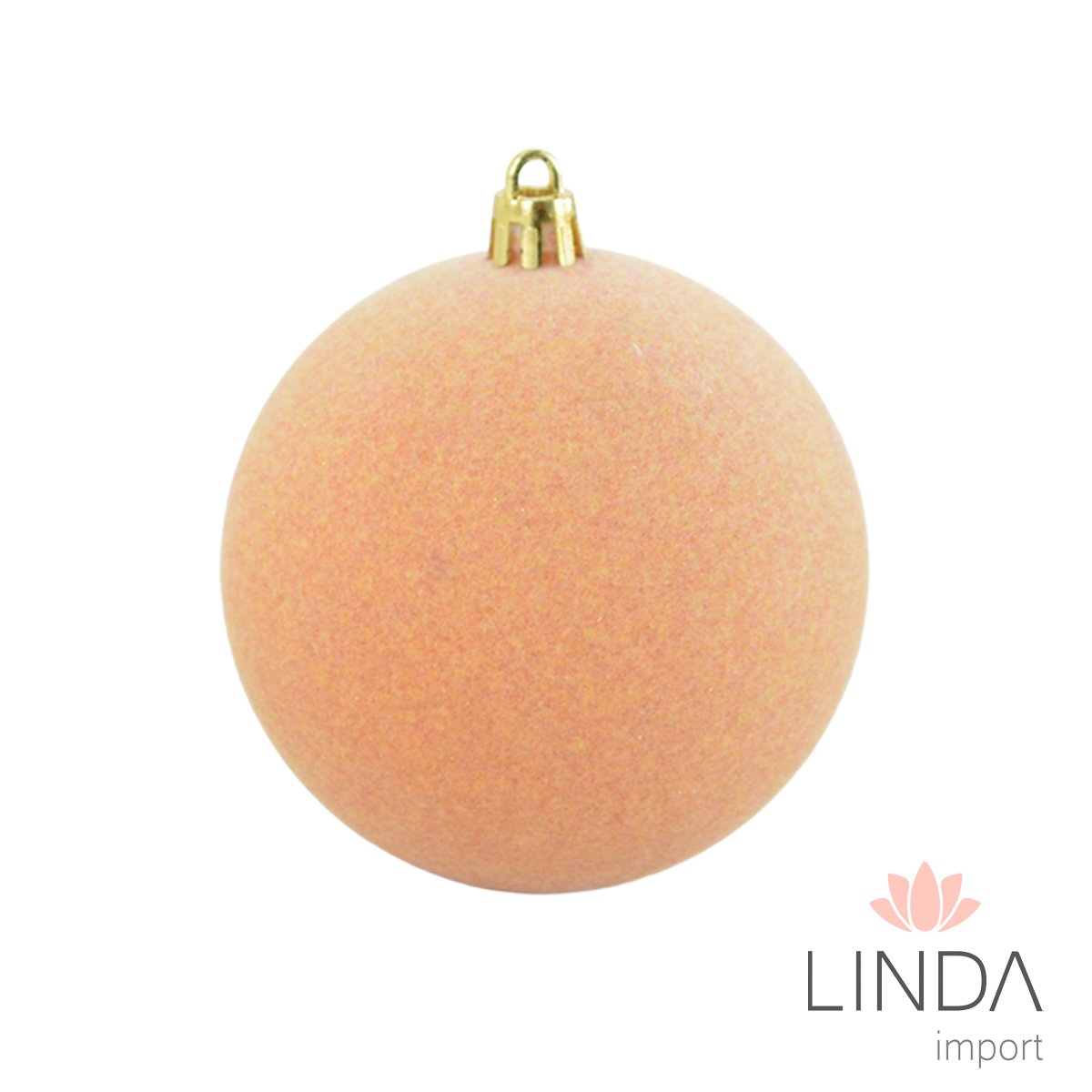 Bola de Natal Kit C/6 10CM Veludo Qo15