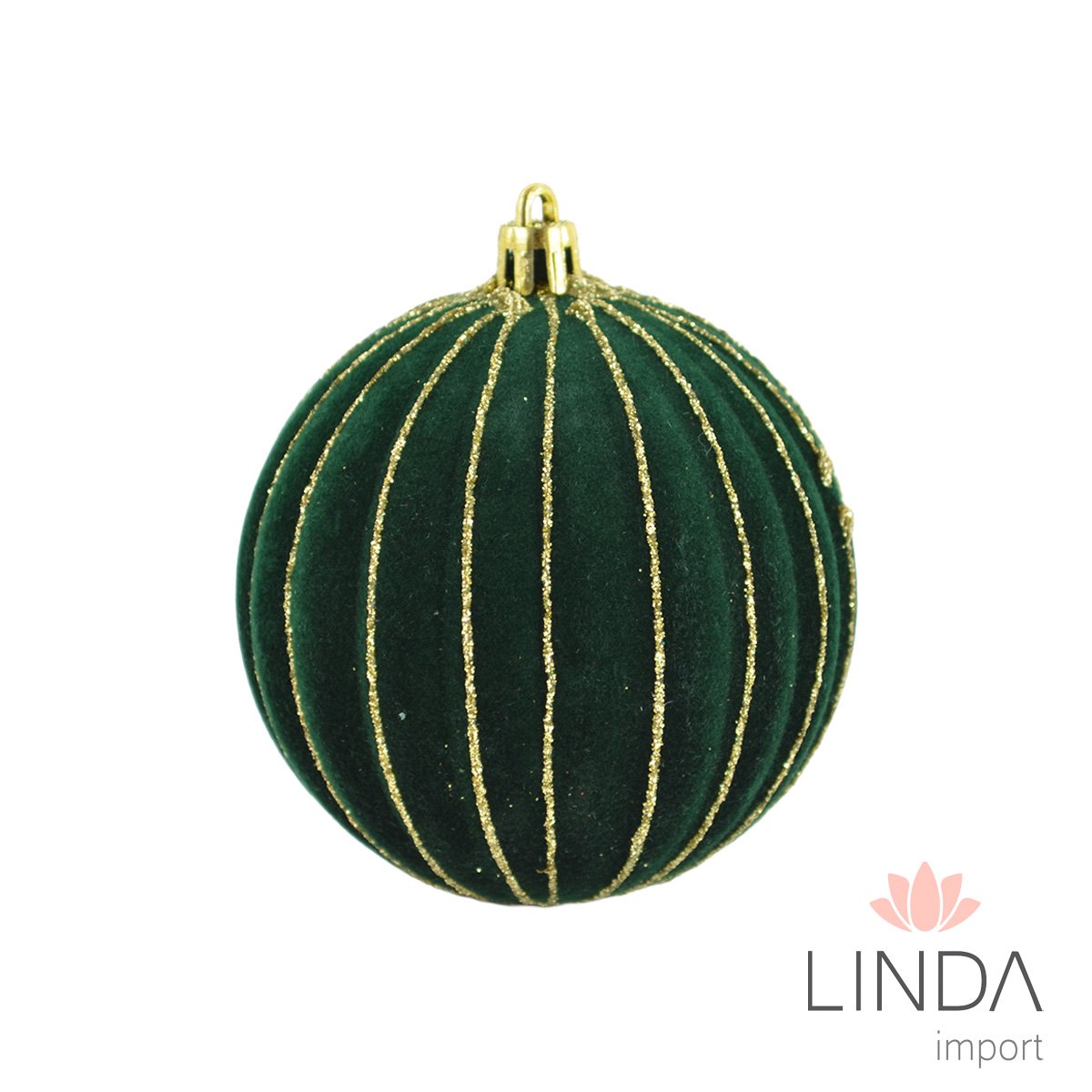 Bola de Natal Kit C/9 8CM Veludo Qo17