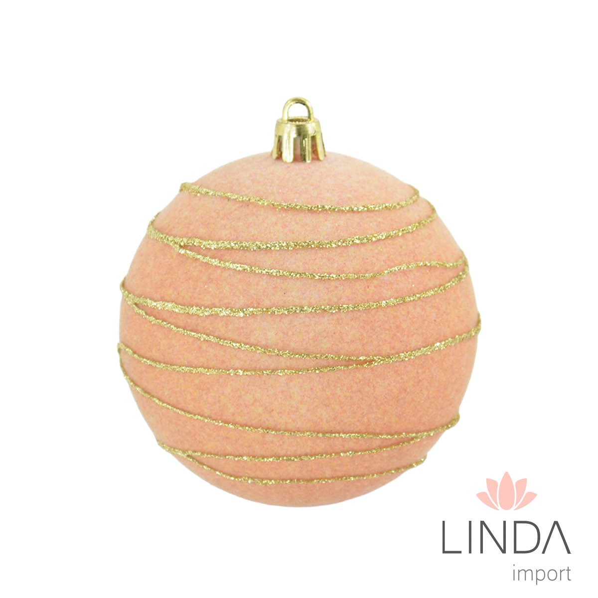 Bola de Natal Kit C/9 8CM Veludo Qo21