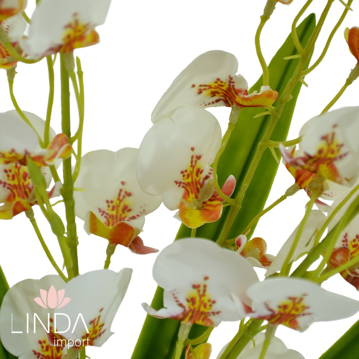 Mini Buquê de Orquídea C/3 Galhos 50CM Mix de Cor Qu04