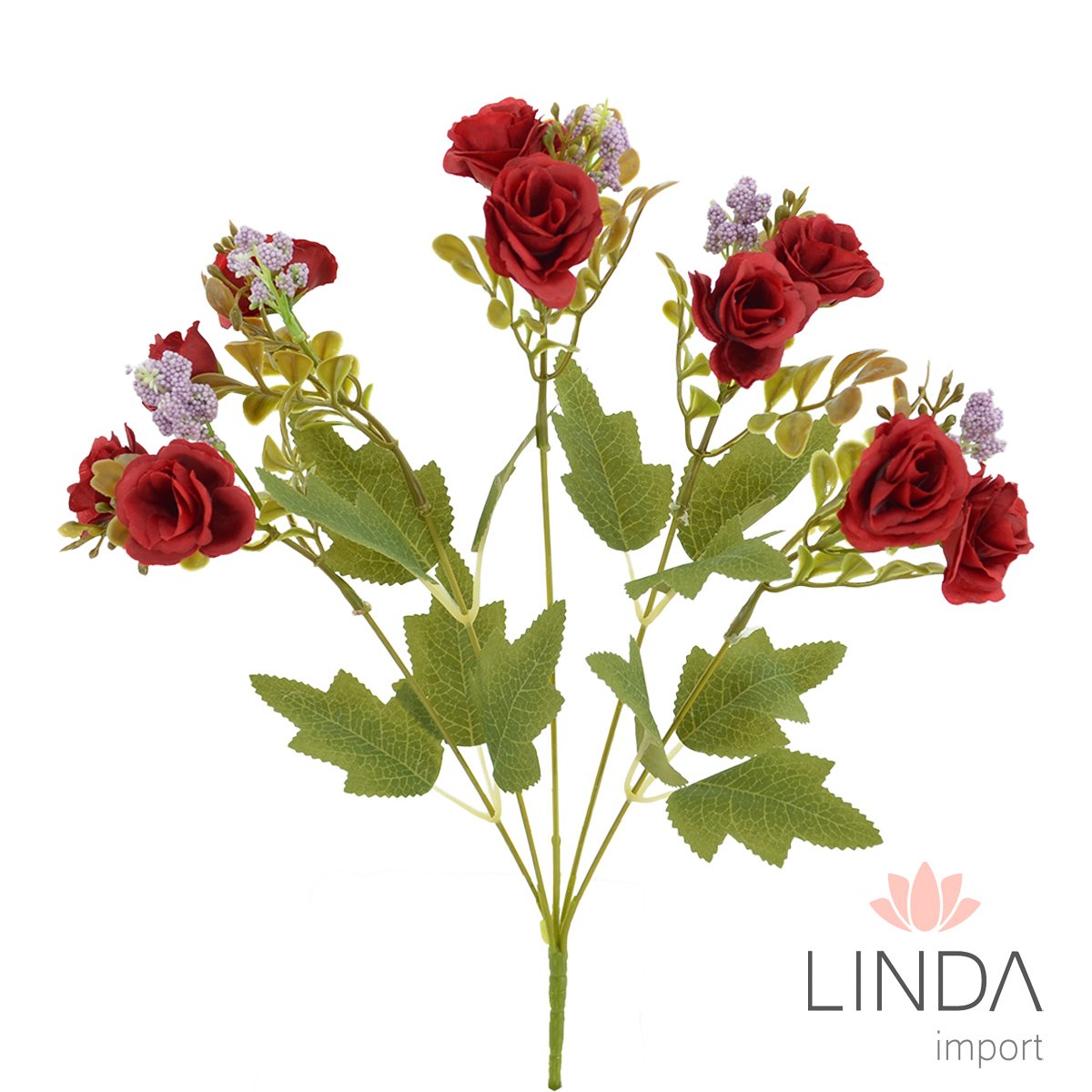 Mini Buquê de Rosas C/5 Galhos 33CM Mix de Cores QX02