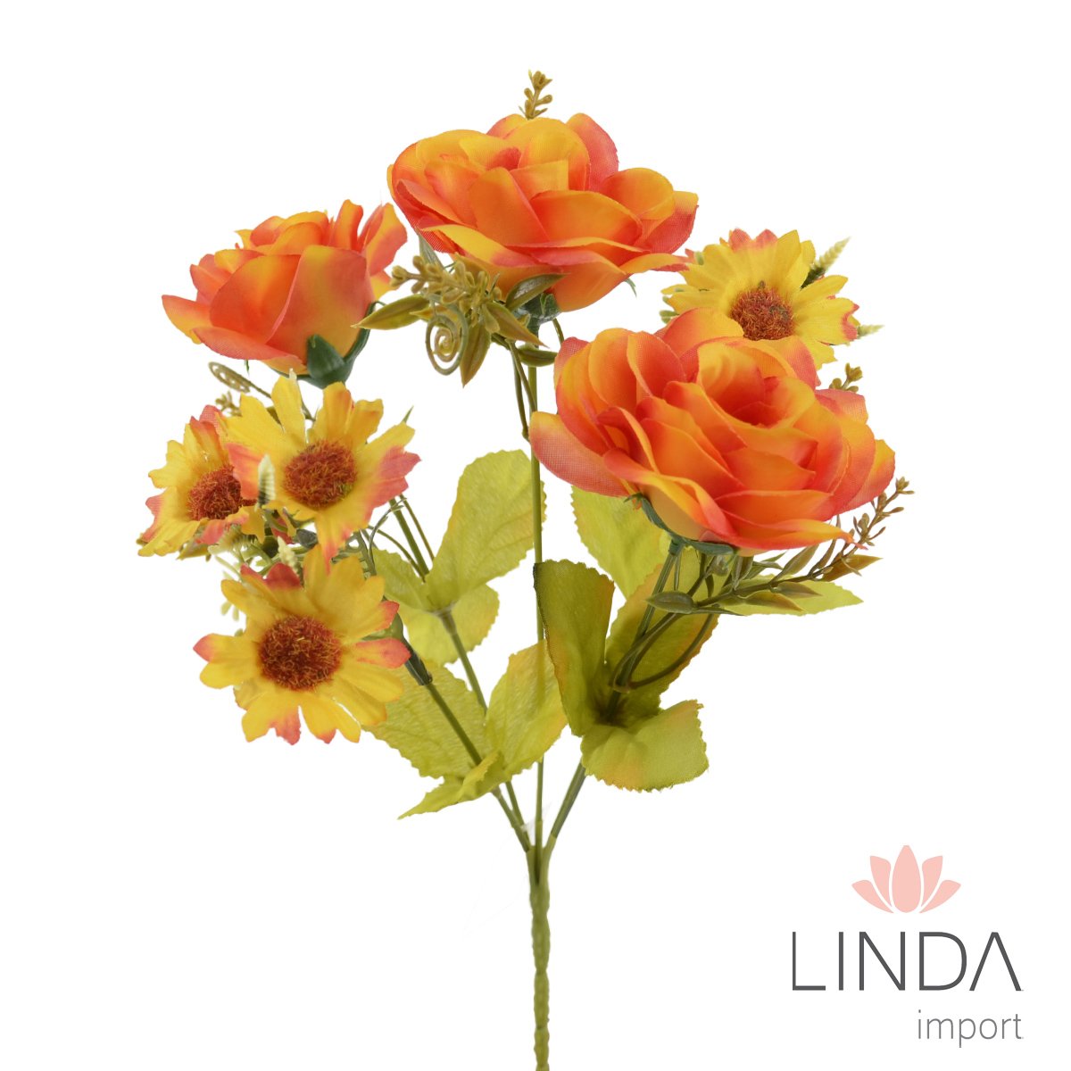 Mini Buquê de Rosas C/5 Galhos 30CM RB03